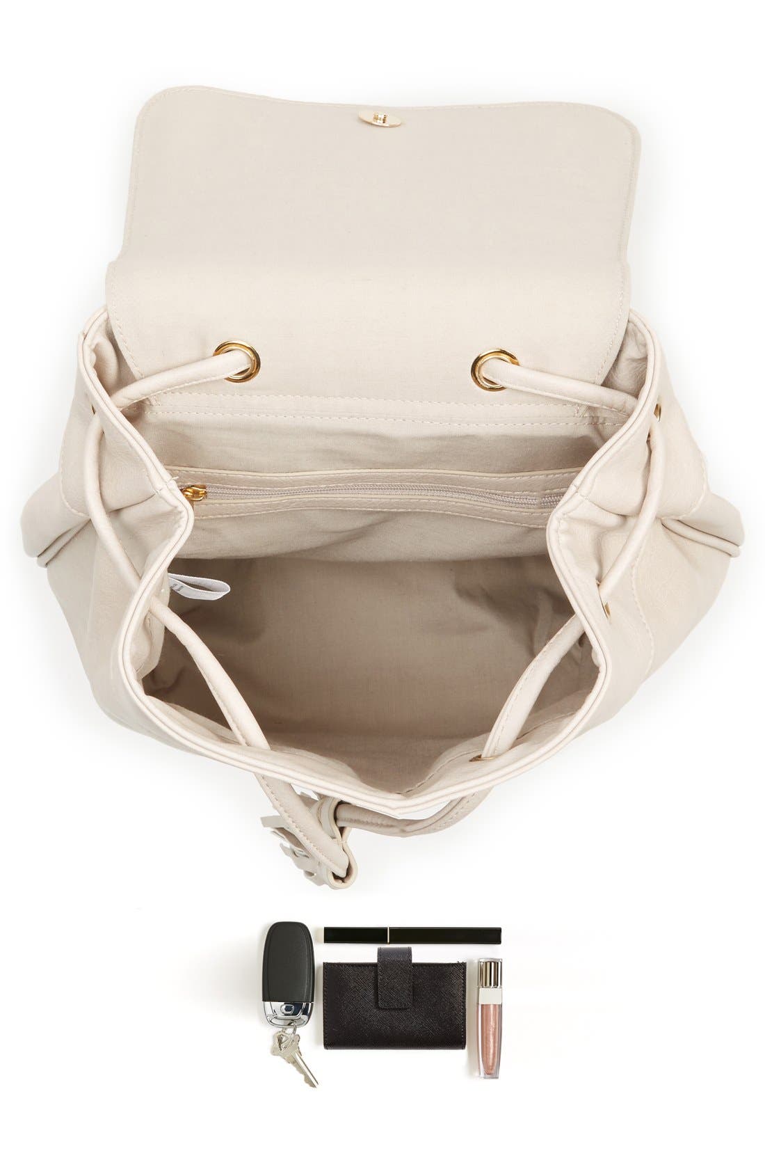 BP. Tassel Flap Faux Leather Backpack, Alternate, color, 