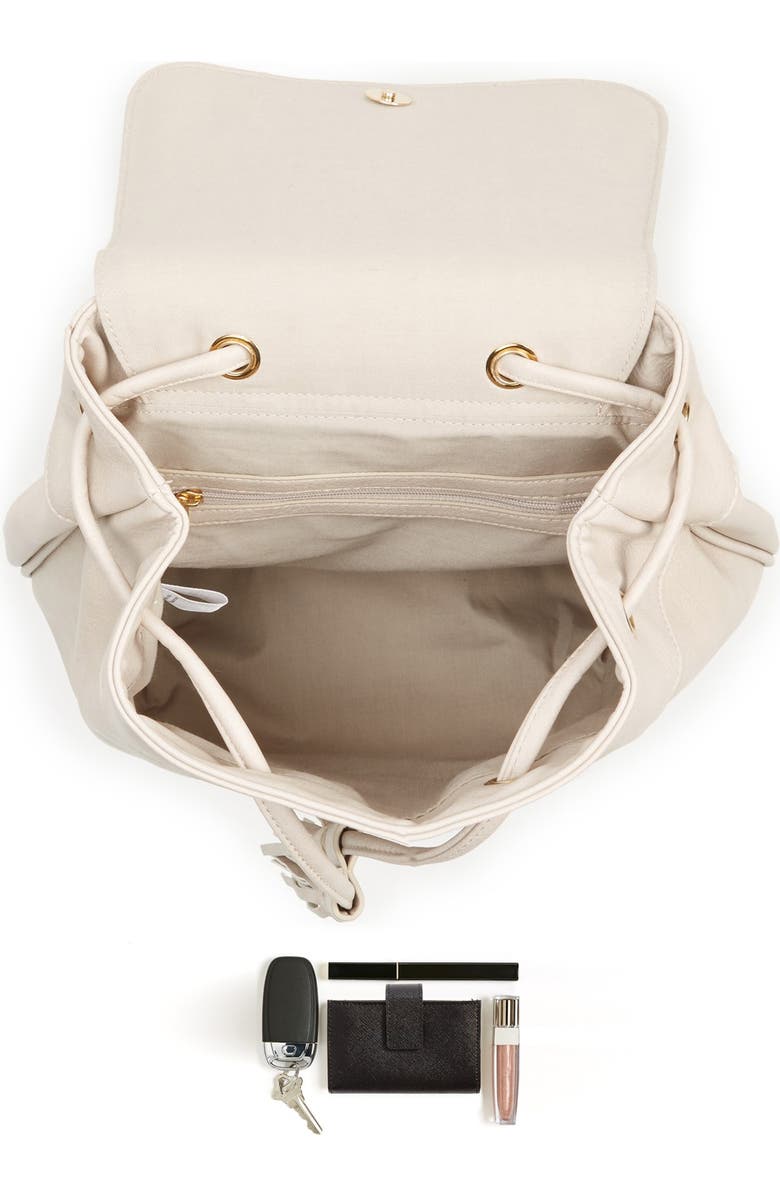 BP. Tassel Flap Faux Leather Backpack, Alternate, color,