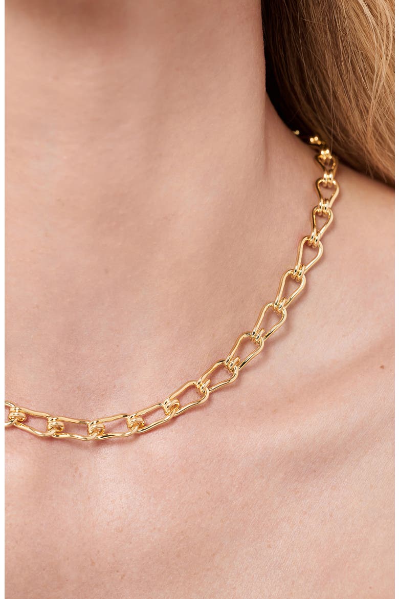 Violet Chain Necklace, Alternate, color, GOLD