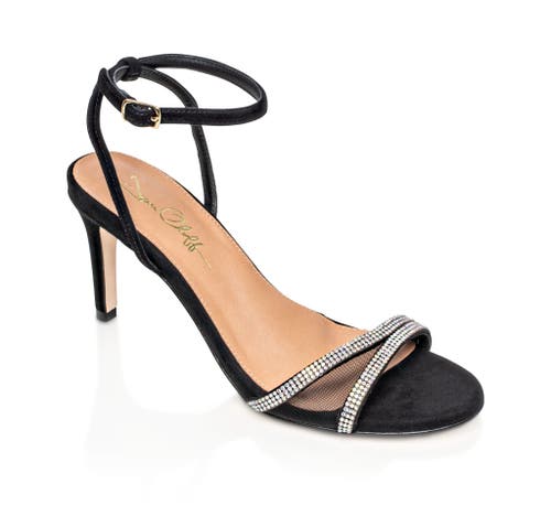 Joan Oloff Shoes Fame Ankle Strap Sandal Heel In Black