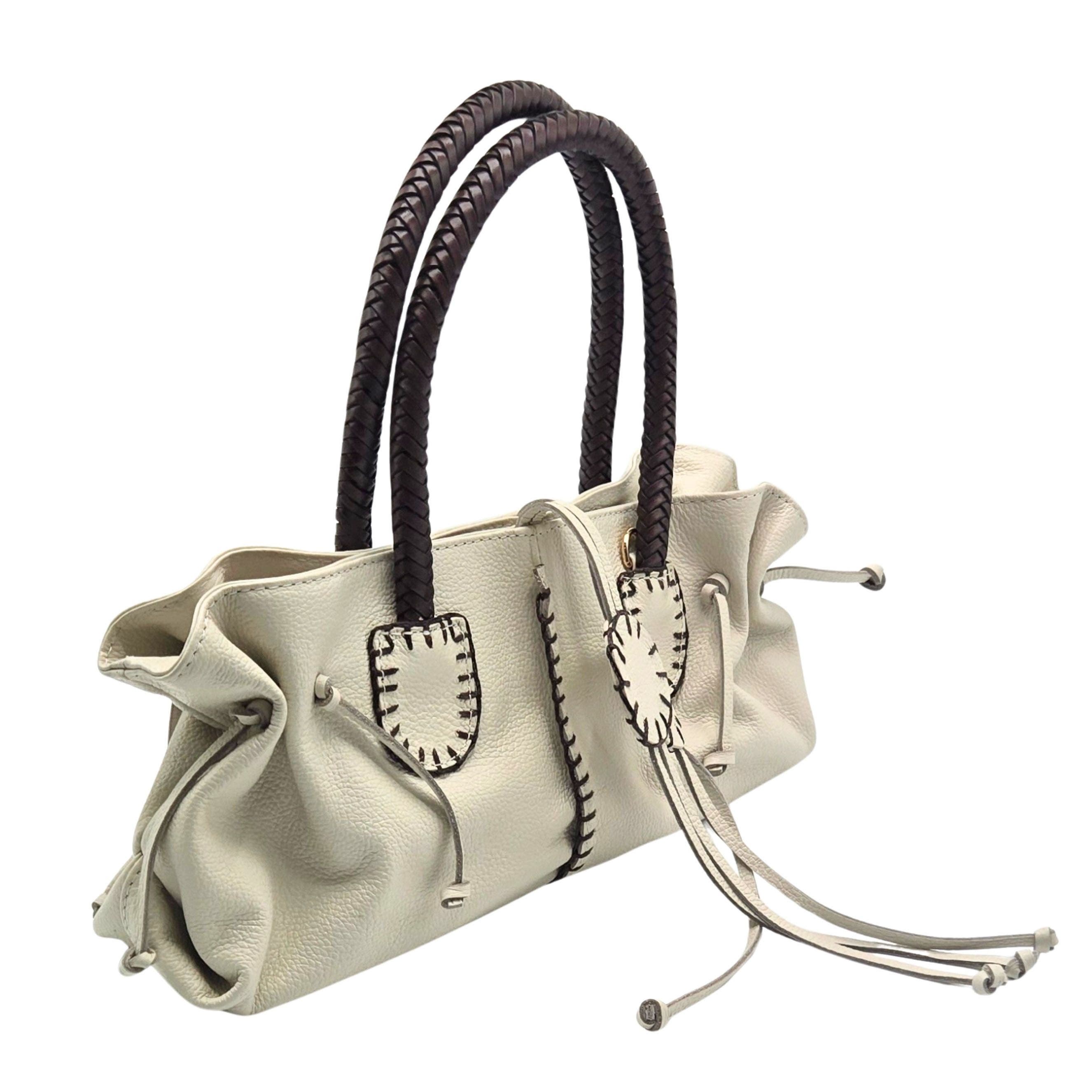 Mini Satchel Leather Bag, Alternate, color, Winter White