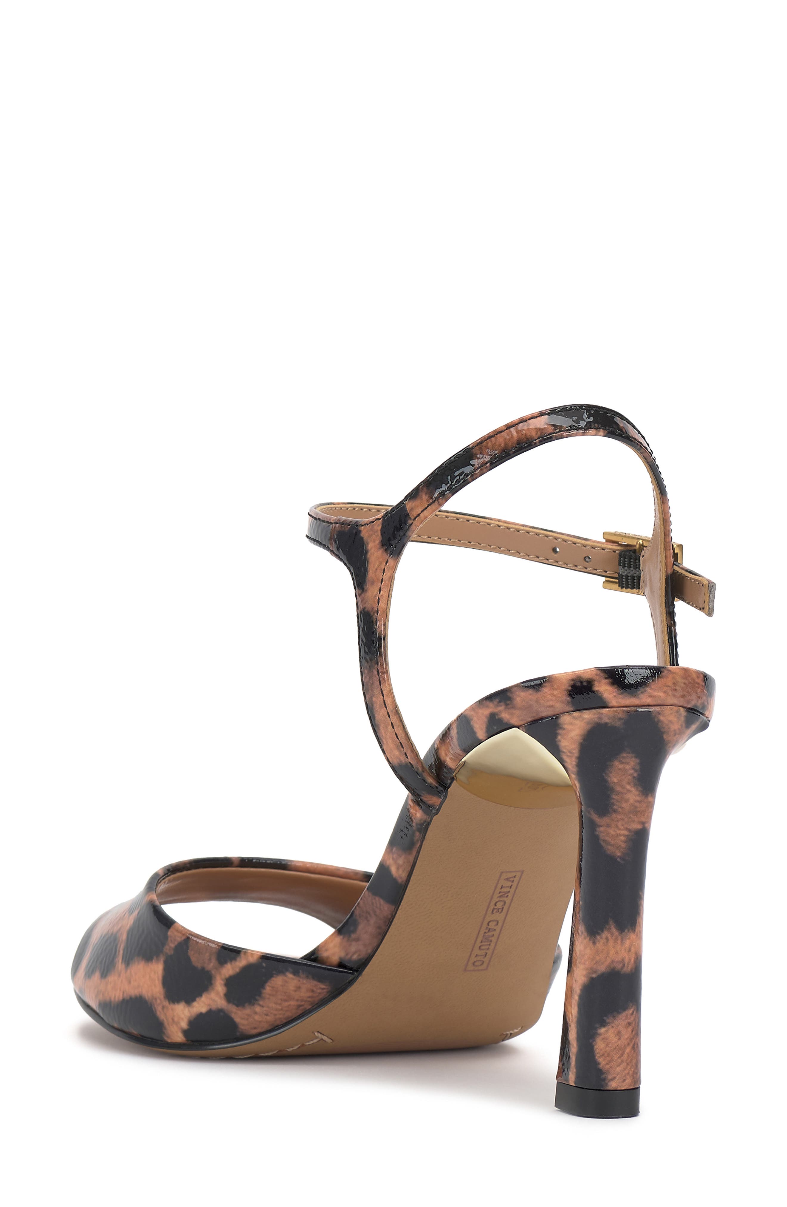 Vince Camuto Lilah Ankle Strap Sandal, Alternate, color, Black/ Natural