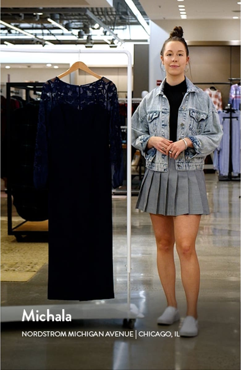 Sammi Soutache Long Sleeve Cocktail Dress, sales video thumbnail