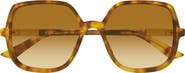 Chloé 55mm Gradient Geometric Sunglasses