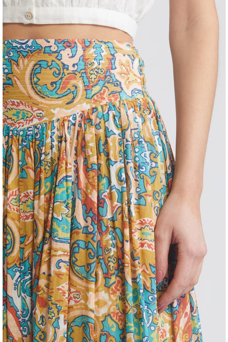Raelynn Print Organic Cotton Maxi Skirt, Alternate, color, LAS PALMAS PRINT