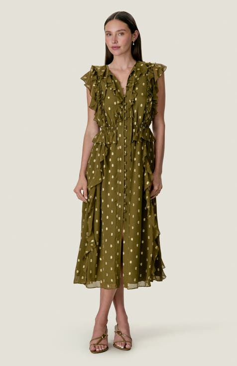 Kinley Metallic Dot Dress