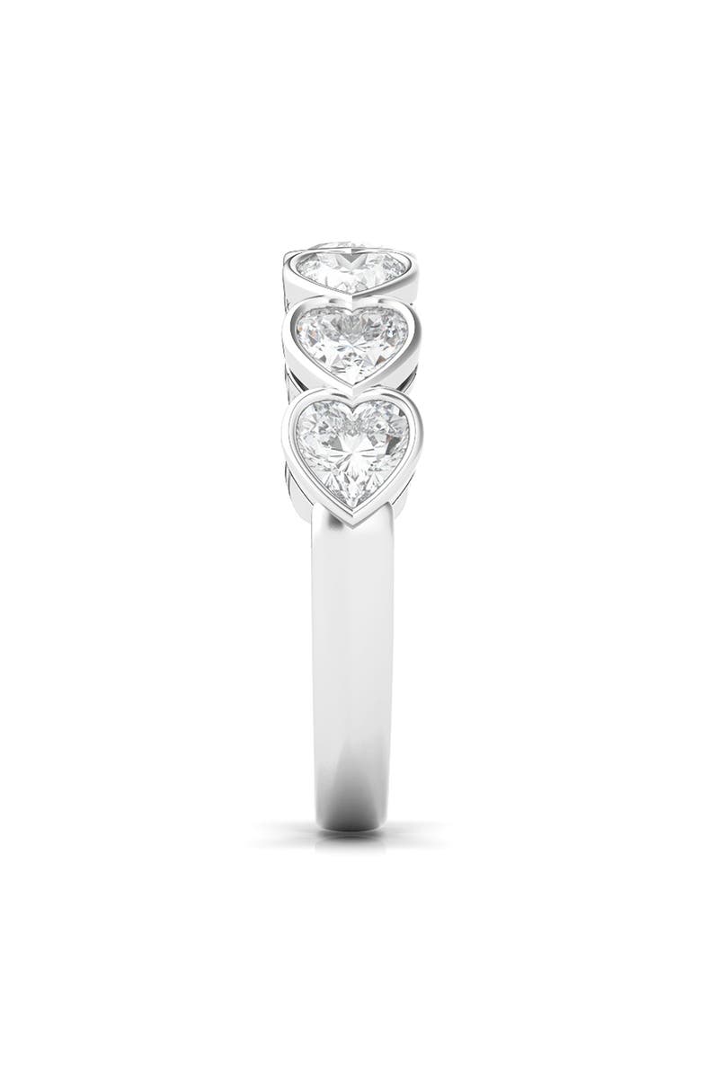 HauteCarat Bezel Heart Lab Created Diamond Ring, Alternate, color, White Gold