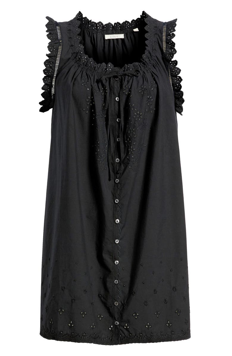 DÔEN Nessie Eyelet Organic Cotton Shift Minidress, Alternate, color,
