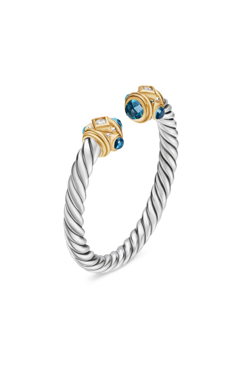 David Yurman Renaissance Ring in Sterling Silver, Alternate, color, Hampton Blue Topaz