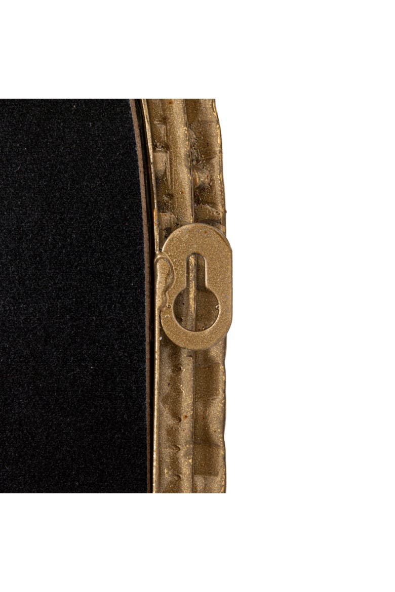 Decorative Arched Metal Wall Mirror, Gold, Alternate, color, Gold