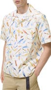 Burberry Relaxed Fit Feather Print Cotton Shirt