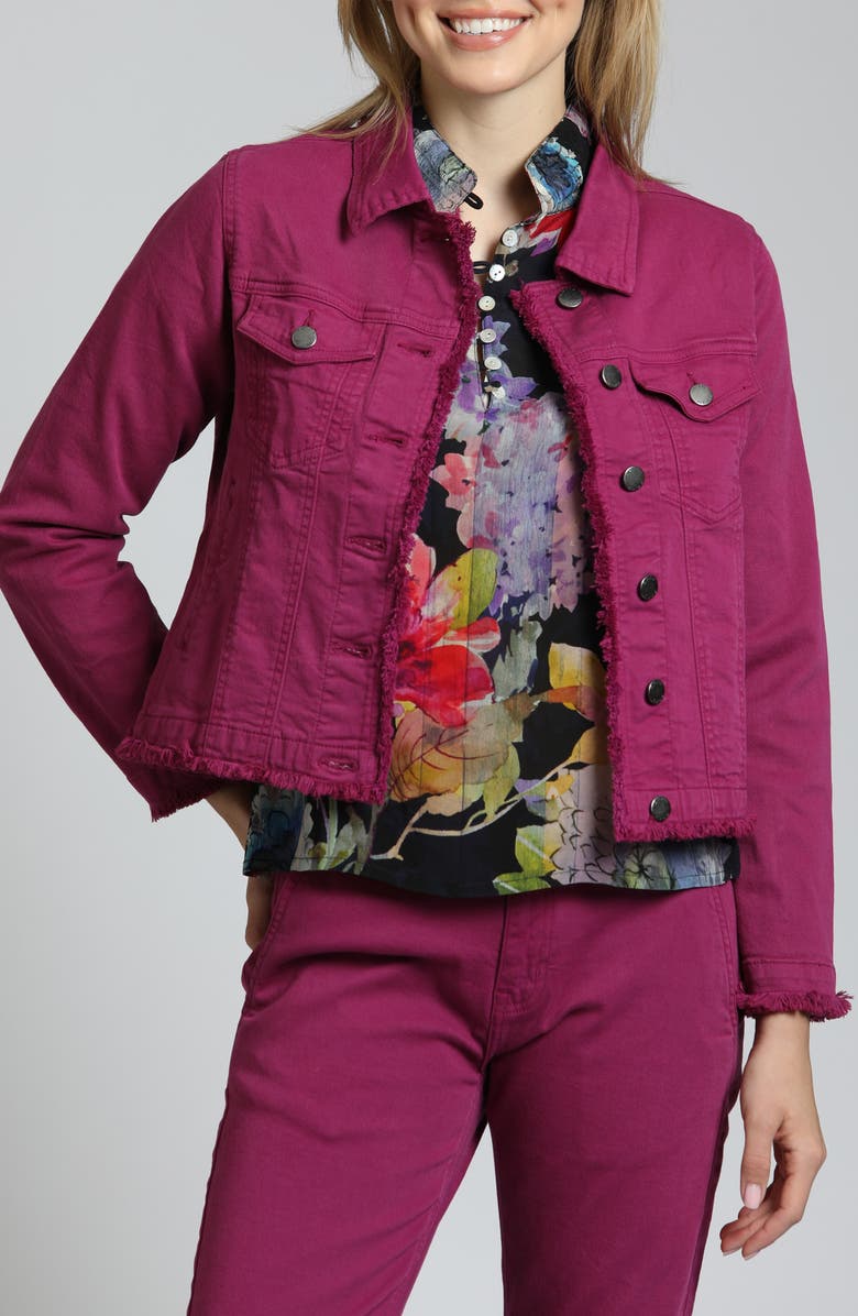 APNY Frayed Denim Jacket, Main, color, 