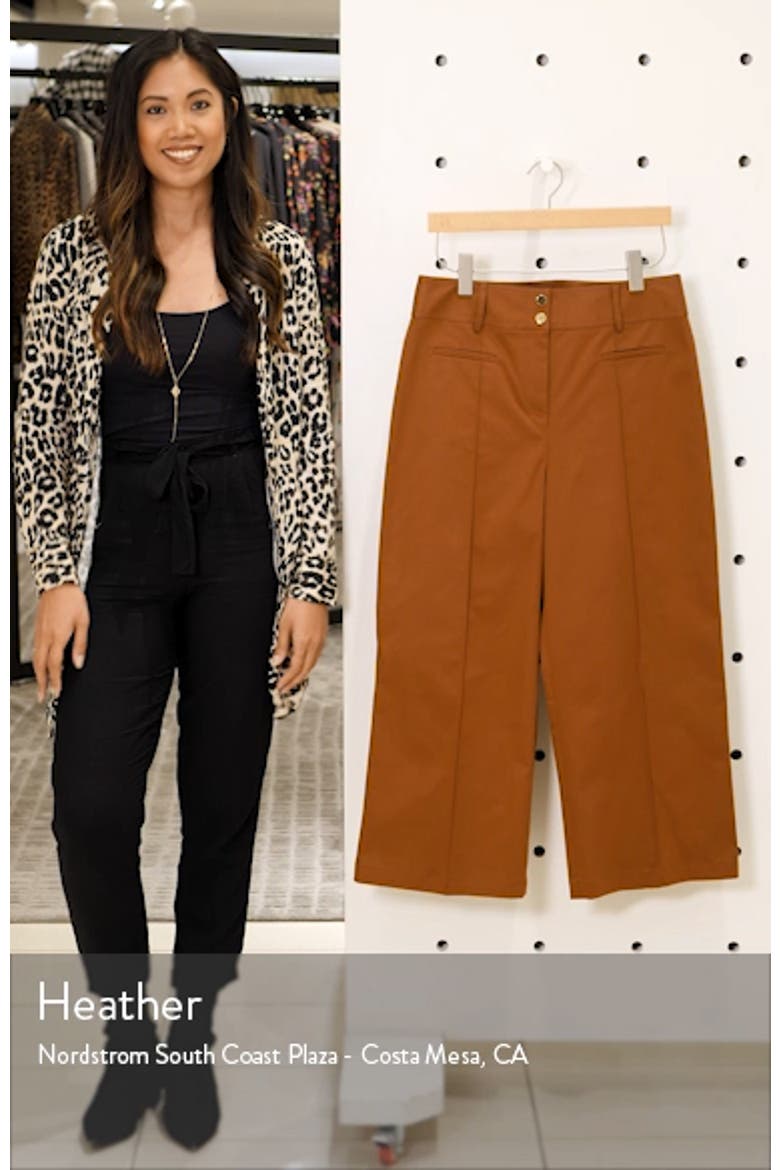 Pop Wide Leg Crop Stretch Cotton Pants video