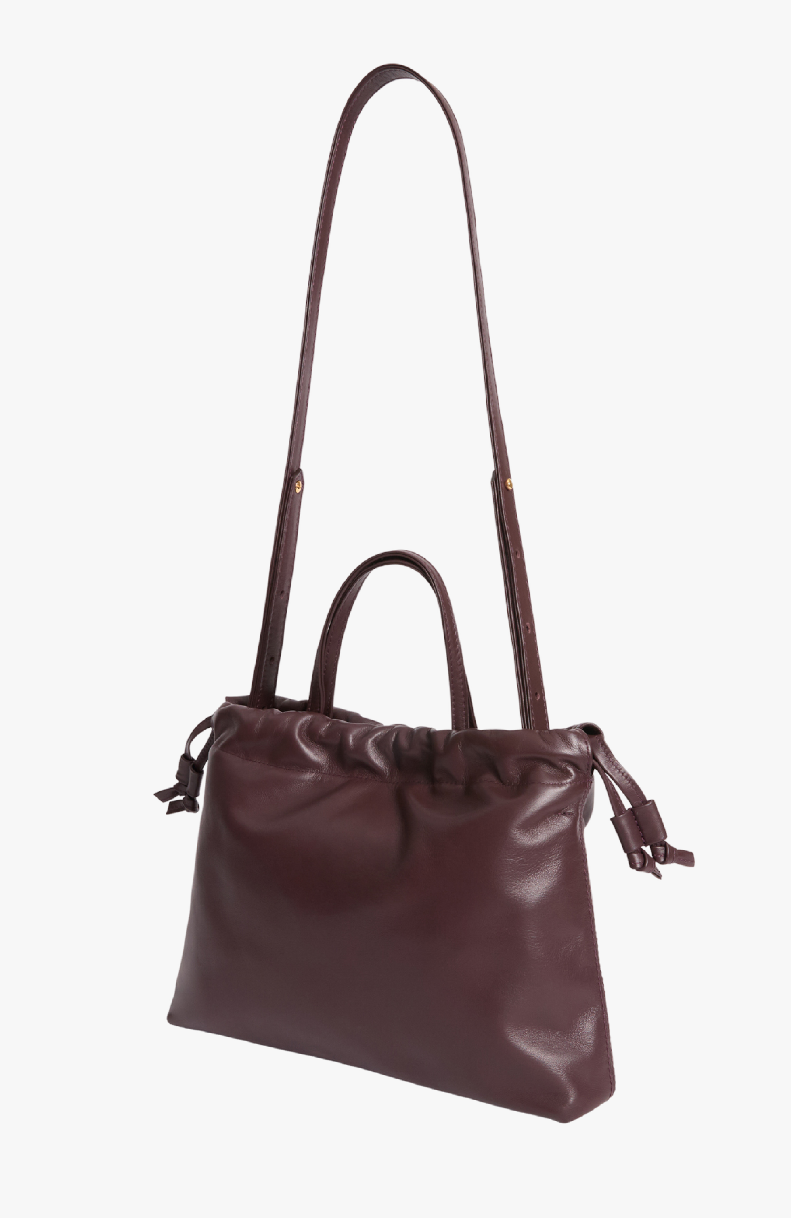 Medium Asisi Convertible Leather Crossbody, Alternate, color, Burgundy