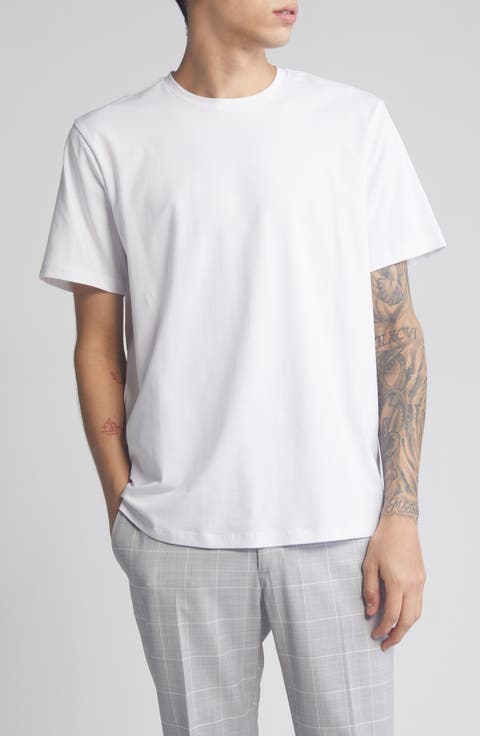 Crewneck Stretch Cotton T-Shirt