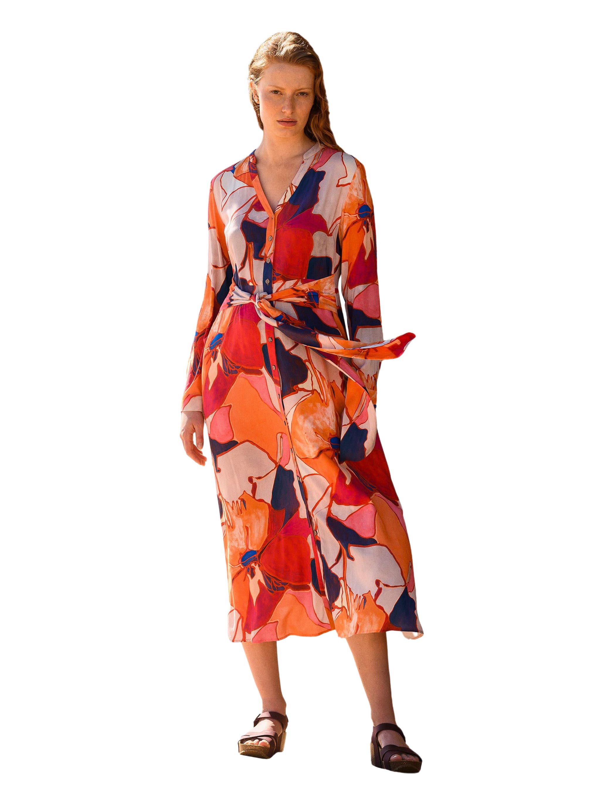 Tie Front Midi Dress