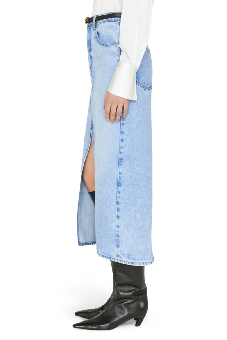 The Midaxi Denim Skirt, Alternate, color, BAINES