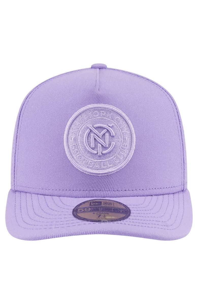 New Era Men's New Era Purple New York City FC Color Pack A-Frame 59FIFTY Fitted Hat, Alternate, color, Purple