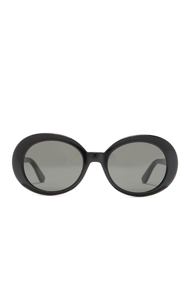 54mm Oval Sunglasses, Alternate, color, SMOKE SMOKE