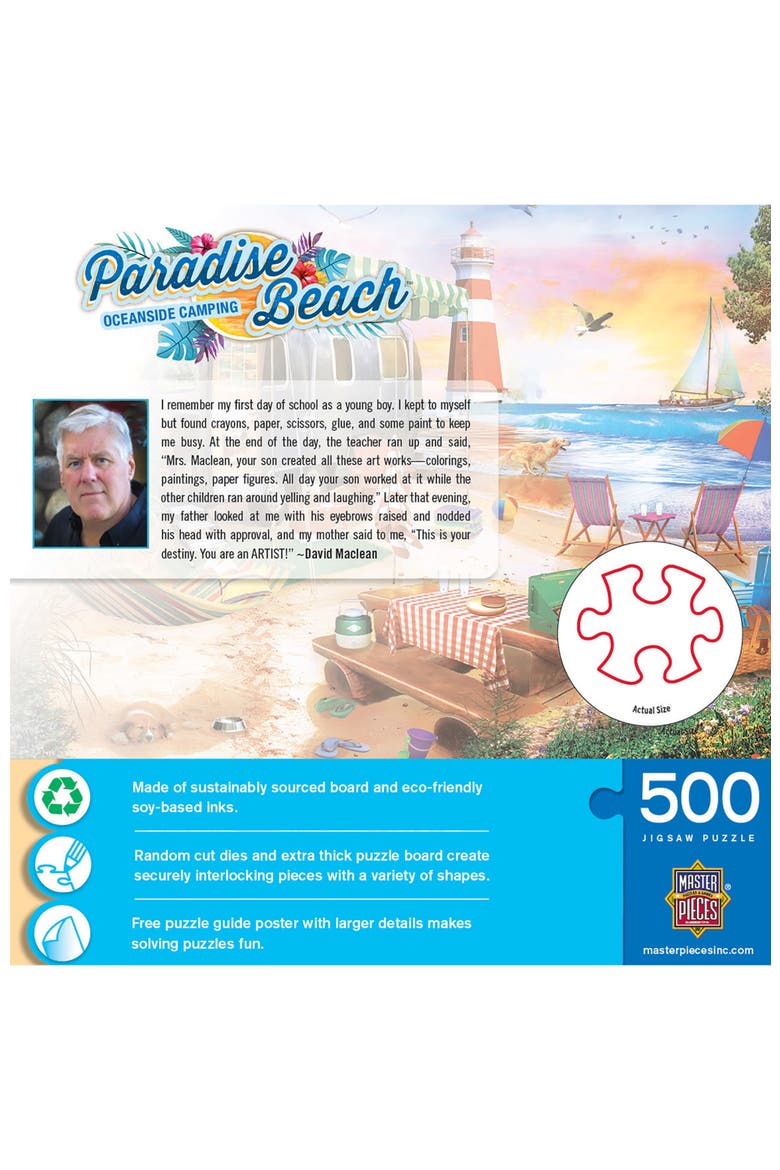 Oceanside Camping 500 Piece Puzzle, Alternate, color, Multicolor