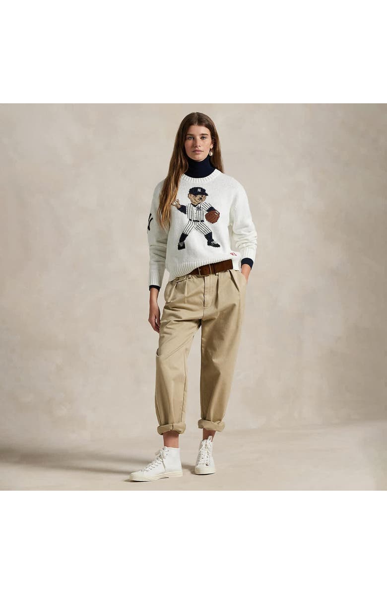 Polo Ralph Lauren White Yankees Sweater, Alternate, color,