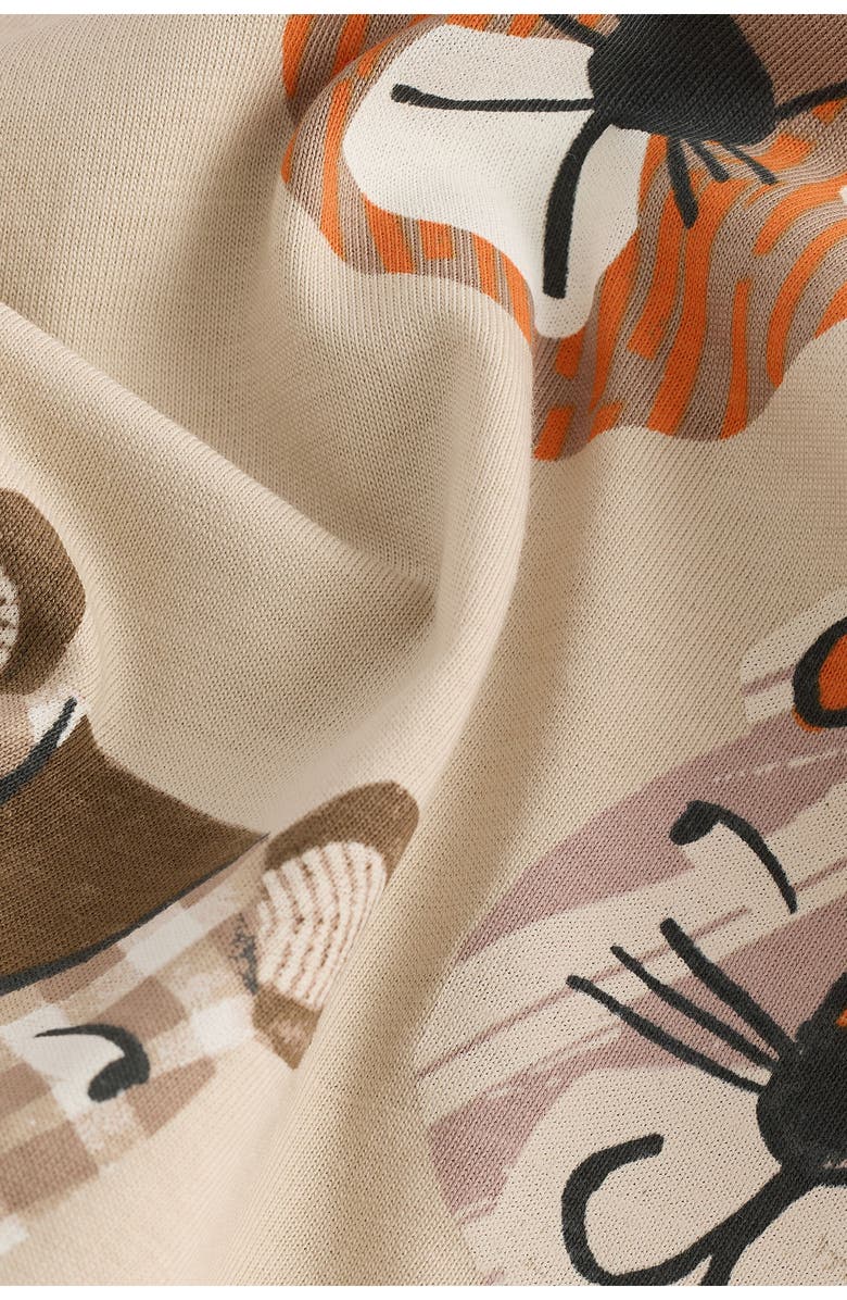 NEXT Kids' Safari Print Cotton T-Shirt, Alternate, color, Light Brown