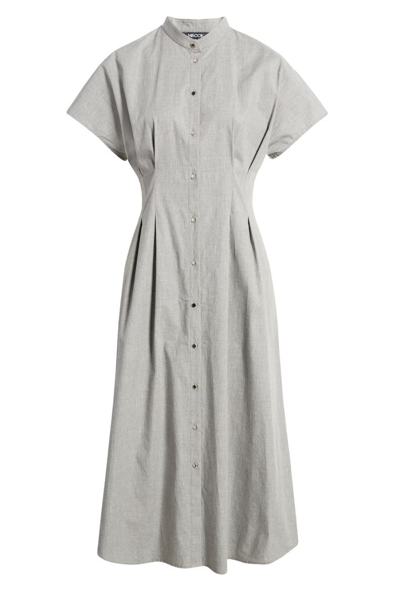Cotton Button-Up Shirtdress, Alternate, color, BLACK/ WHITE