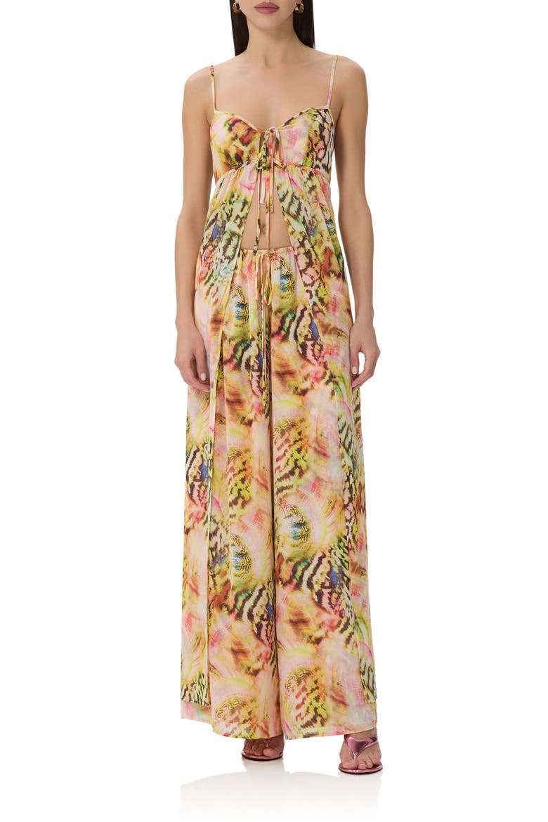 Ivan Printed Wide Leg Drawstring Pants, Alternate, color, PINK SHELL SWIRL