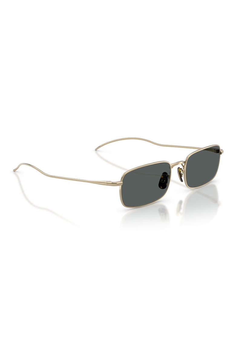 TK-14 53mm Polarized Rectangular Sunglasses, Alternate, color, GOLD / MIDNIGHT EXPRESS POLAR