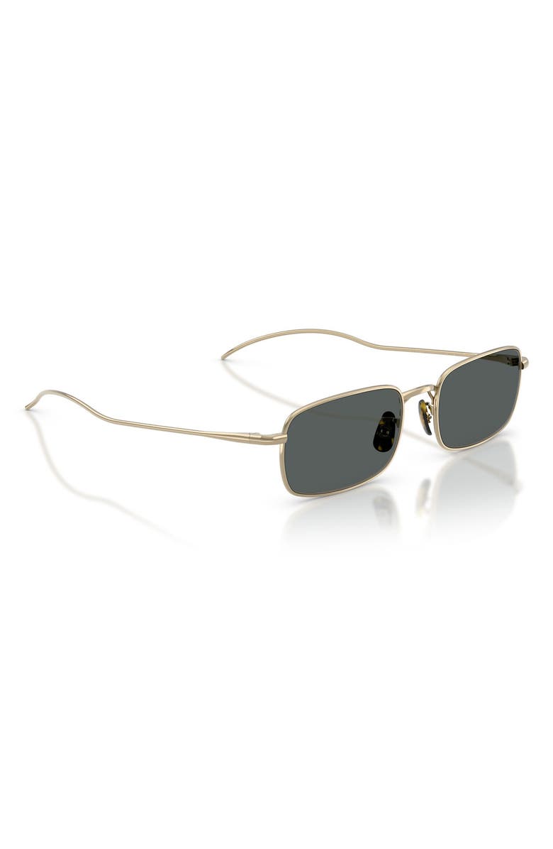 Oliver Peoples TK-14 53mm Polarized Rectangular Sunglasses, Alternate, color, Gold / Midnight Express Polar