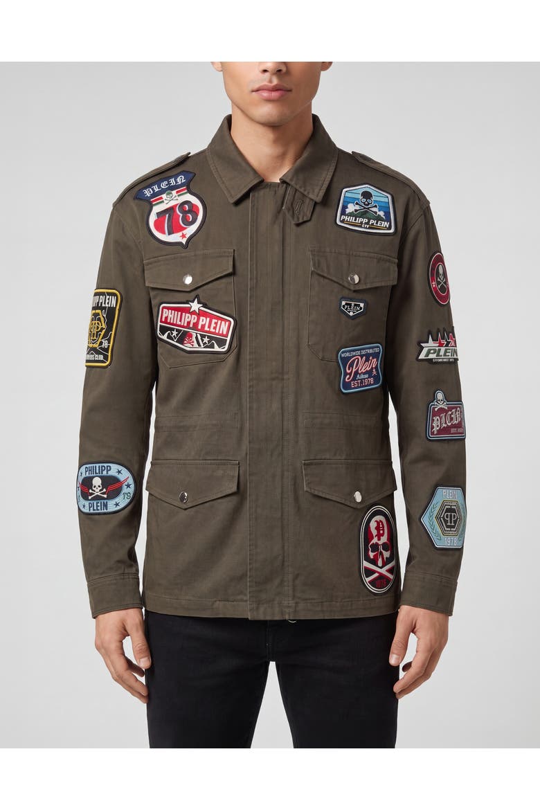 Military Jacket Patches Men, Main, color, Military