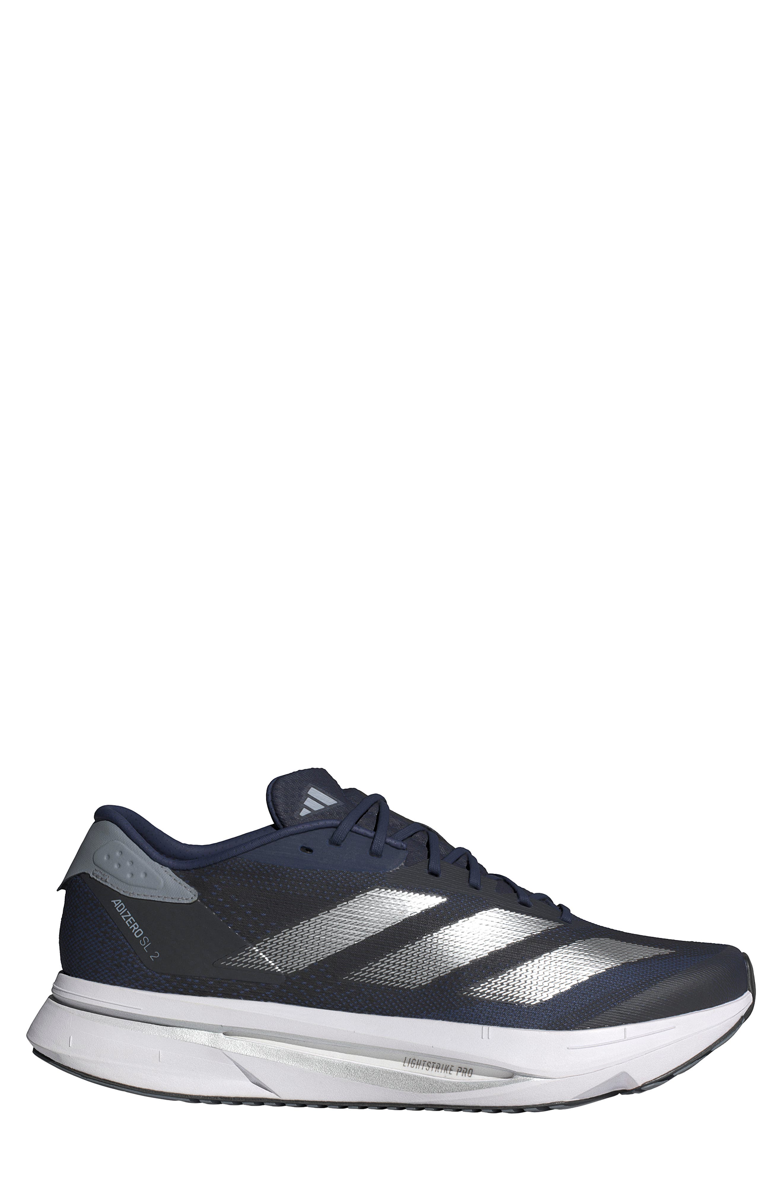 adidas Adizero SL2 Running Shoe, Alternate, color, Dark Blue/ Silver/ Halo Silver