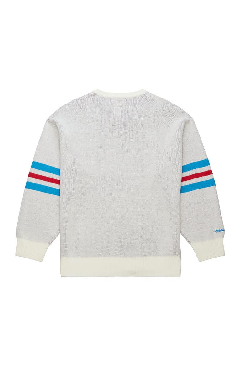Men's Mitchell & Ness Cream New York Rangers Centennial Retro Logo Sweater, Alternate, color, Cream