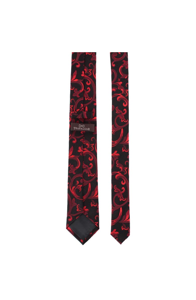 Trafalgar Boy's Christian the Romantic Brocade Silk Necktie, Alternate, color, Red