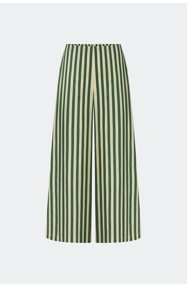 SIMONMILLER Toni Poplin Wide-Leg Cropped Pant, Main, color, Gummy Green/Ecru