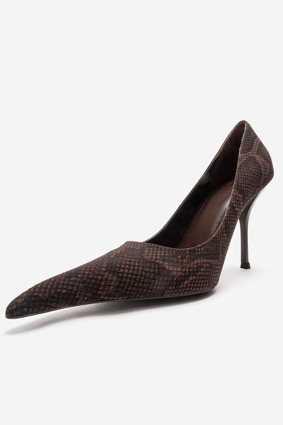Luce Pointed Toe Stiletto Pump, Alternate, color, Brown Pattern