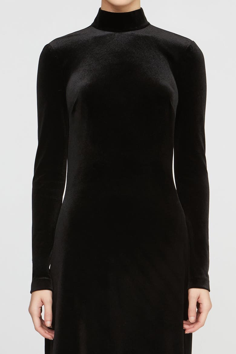 Kaia Velvet Gown, Alternate, color, Black