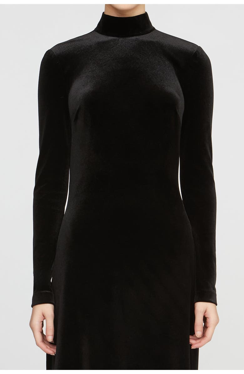 HALSTON Kaia Velvet Gown, Alternate, color, Black