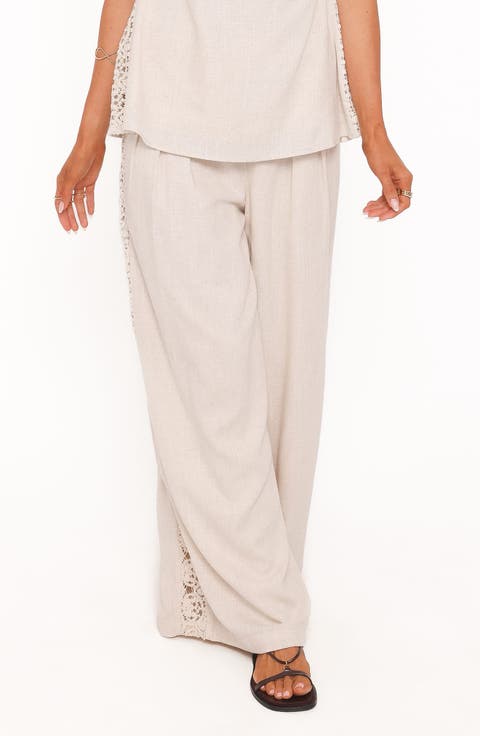 Arles Pleated Cotton Wide Leg Pants