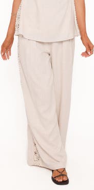 Petal & Pup Arles Pleated Cotton Wide Leg Pants