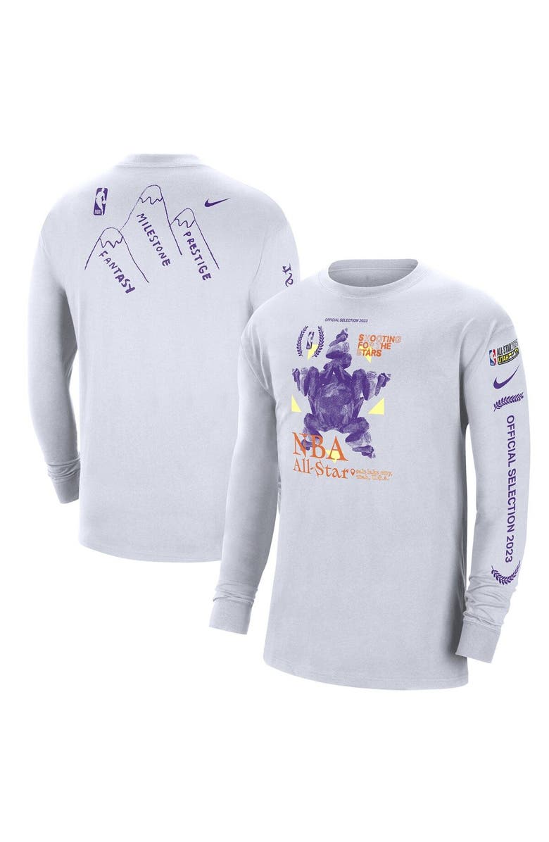 Nike Men's Nike White 2023 NBA All-Star Game Courtside Max 90 Long Sleeve T-Shirt, Main, color, 