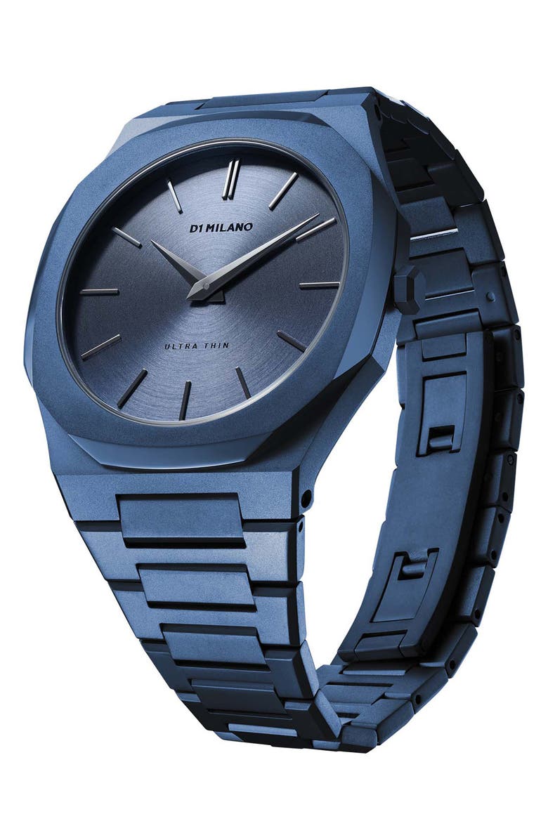 D1 Milano Ultrathin Bracelet Watch, 40mm, Alternate, color, Blue
