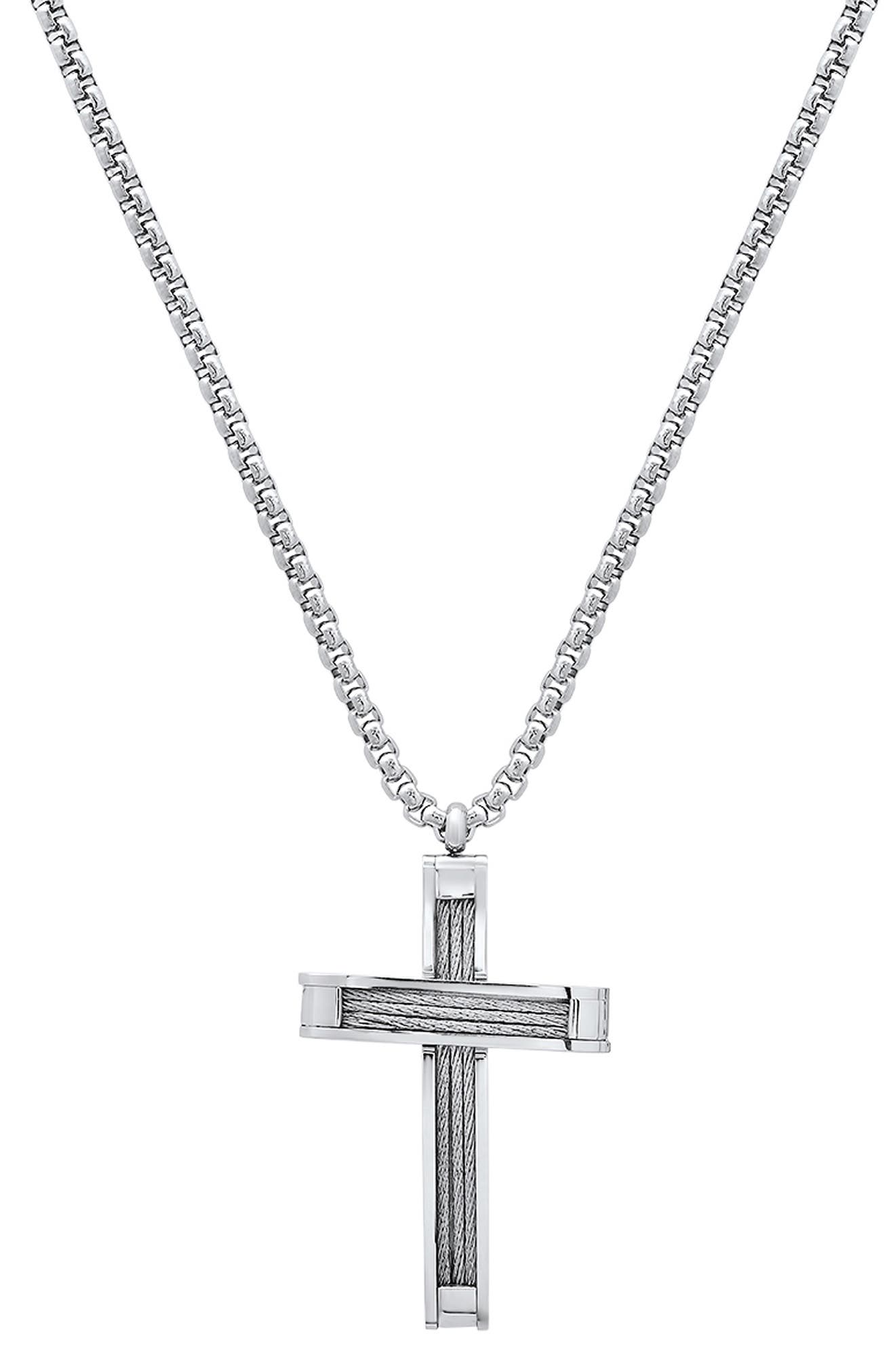 HMY JEWELRY Rope Cross Pendant Necklace