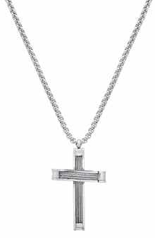 HMY JEWELRY Rope Cross Pendant Necklace