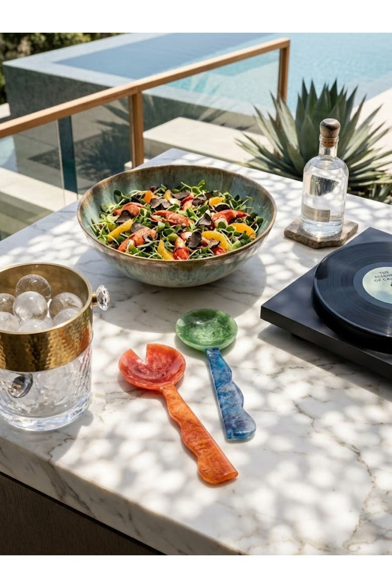 Hawaii Salad Servers, Alternate, color, Multicolored