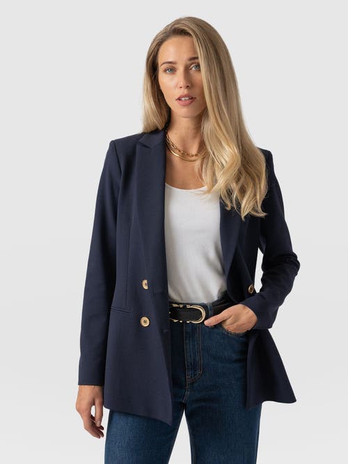 Saint + Sofia Cambridge Blazer In Blue