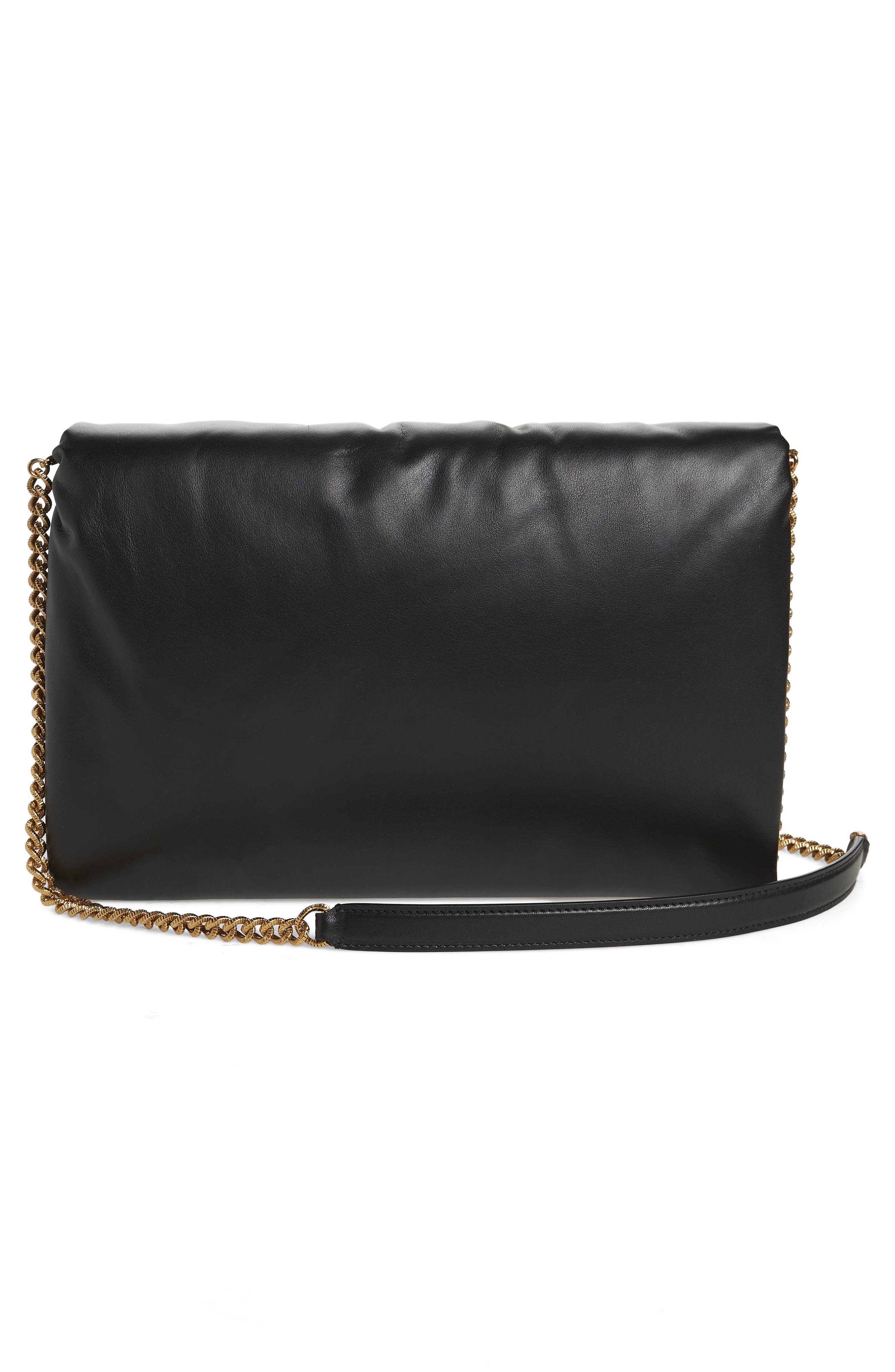 Dolce&Gabbana Devotion Logo Heart Puffy Leather Crossbody Bag, Alternate, color, 