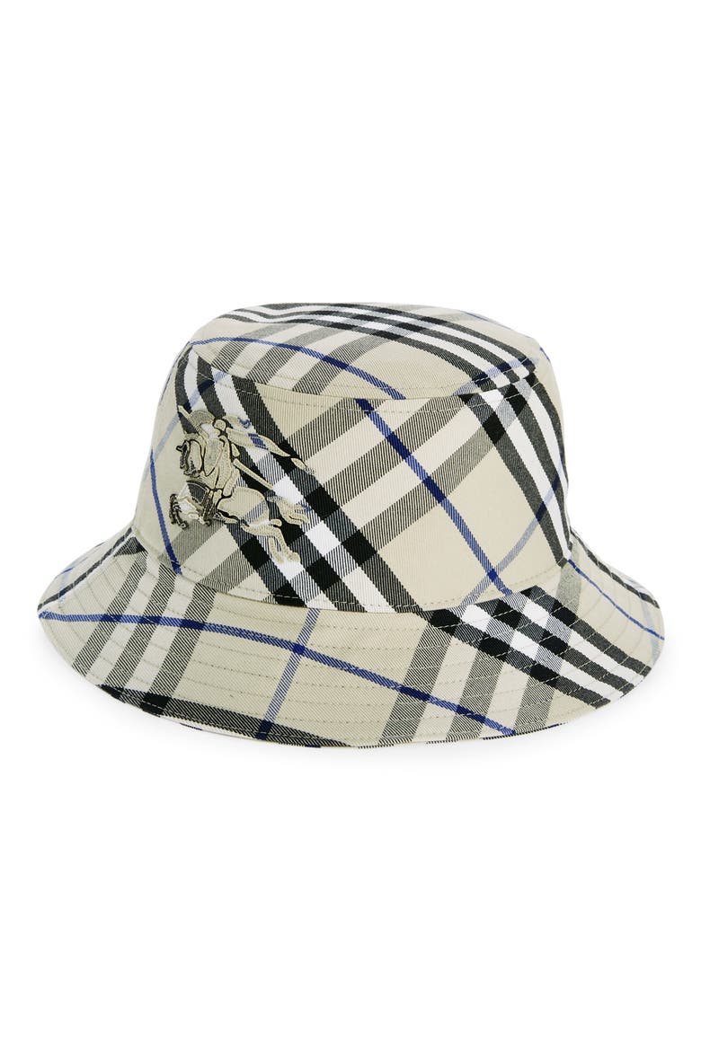 EKD Check Twill Bucket Hat, Main, color, LICHEN