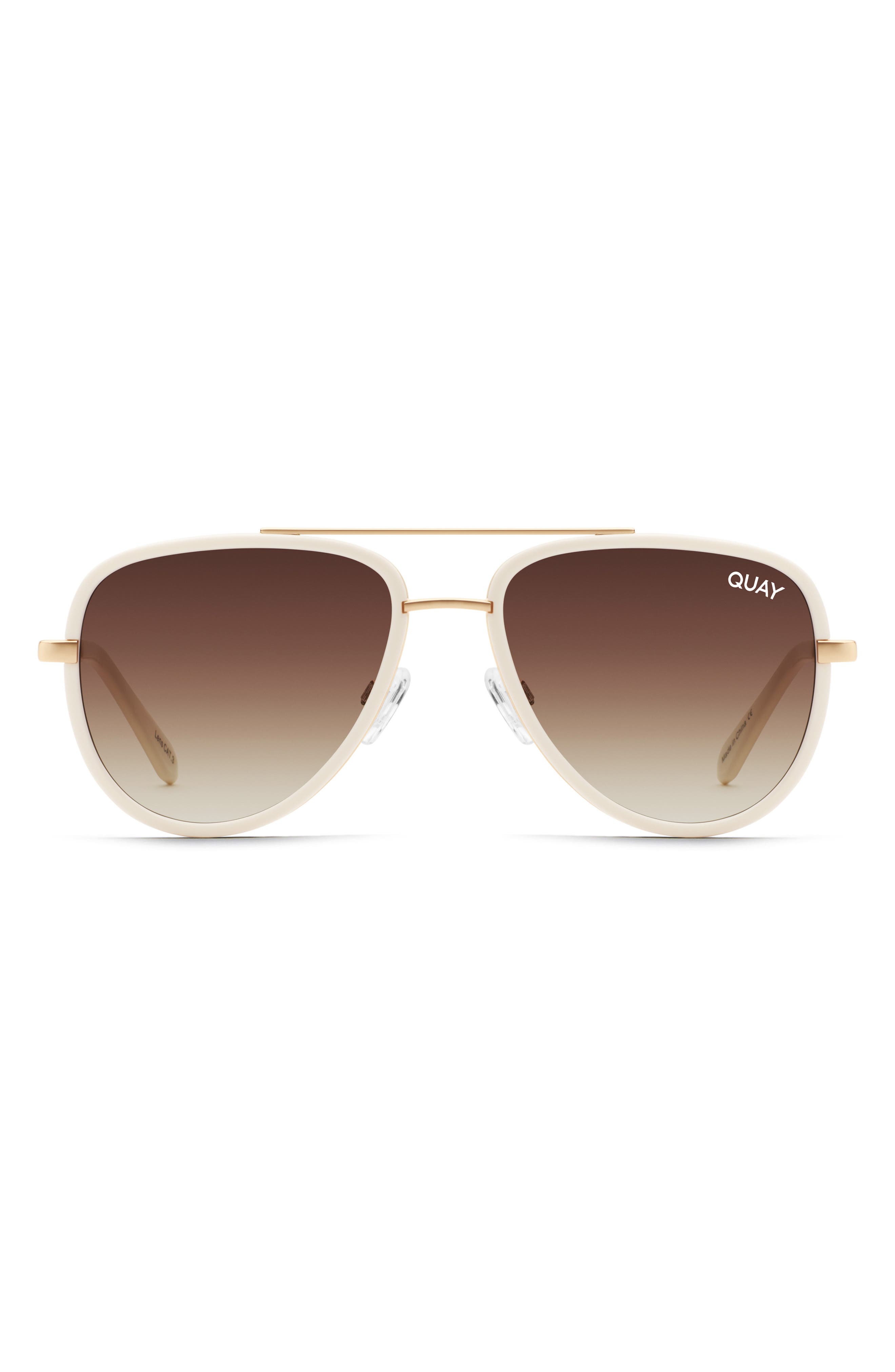 QUAY All in Mini 49mm Aviator Sunglasses
