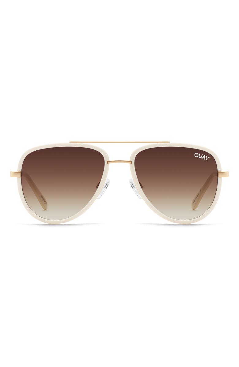 QUAY All in Mini 49mm Aviator Sunglasses, Main, color, 